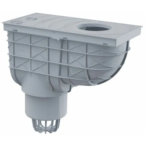 Regenrohrablauf Regensinkkasten Senkrecht Grau Dachrinnenablauf Regenwasser Einlauf Ø80-125mm Ablauf DN110 Mm