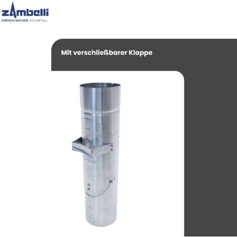 TITANZINK Regenwasserklappe Mit Griff Und Edelstahlsieb 80 – Bild 3