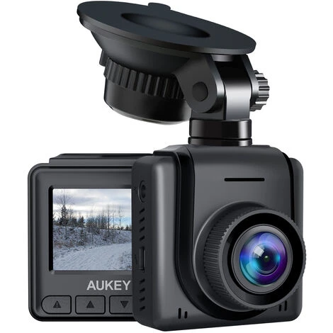 AUKEY DRA5 Mini-Dashcam, Dashcam Mit 1080p Full HD, LCD-Display Mit 1,5 Zoll, Autokamera Mit 170°-Weitwinkelobjektiv, Schwarz