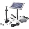 Solar Teichpumpe 5W Mit Akku Und LED Gartenteich Wasserspiel Teich Esotec 101920