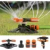Gartenregner, Automatisch 360 Drehbar Einstellbar 3 Arm Gartenregner ABS Rasensprenger Rotation Sprühdüse Kopfbewässerung Gartenarbeit Versorgung