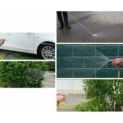 MINKUROW 1 Stück Gartenschlauchdüse Robuste Metallschlauchspritze Wasserpistole Einstellbare Multifunktionsdüse Für Die Bewässerung Von Pflanzen Autowäsche Und Hundedusche – Bild 2