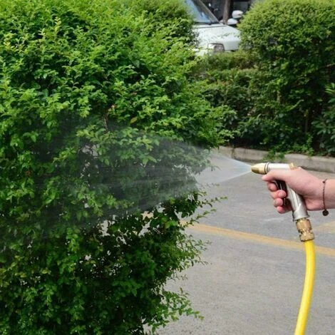 MINKUROW 1 Stück Gartenschlauchdüse Robuste Metallschlauchspritze Wasserpistole Einstellbare Multifunktionsdüse Für Die Bewässerung Von Pflanzen Autowäsche Und Hundedusche – Bild 4