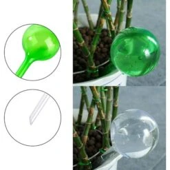 8 Pflanzenbewässerungsgeräte In Selbstbewässerungskugel Pflanzenbewässerungsbeutel Selbstbewässerungsstapel (4 Weiß, 4 Grün Groß)