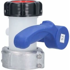 Deckon Absperrklappe, IBC Absperrklappe Tank Wasseradapter Auslasssteuerung, Mit Dickem Gewinde Für Industrielle Steuerung, DN50 (75 Mm) Absperrklappe Aus Aluminiumlegierung