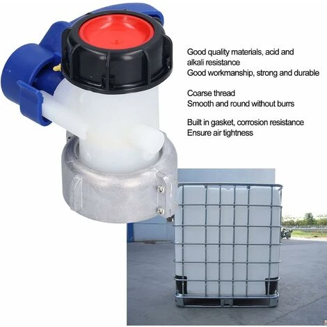 Deckon Absperrklappe, IBC Absperrklappe Tank Wasseradapter Auslasssteuerung, Mit Dickem Gewinde Für Industrielle Steuerung, DN50 (75 Mm) Absperrklappe Aus Aluminiumlegierung – Bild 4