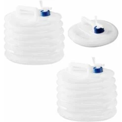 Zusammenklappbarer Wasserkanister, 2 Stück Zusammenklappbarer Wasserbehälter Mit Wasserhahn 10L, Tragbarer Zusammenklappbarer Camping-Wasserspeicher, BPA-freier Wasserspeicher Wasserflasche Für Outdoo