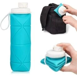 Faltbare Wasserflasche, Wiederverwendbar Für Reisen, Silikon, 20 Unzen