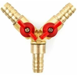Y-Schlauchverbinder 3-Wege-Splitter, Messing-Zinklegierung, 10 Mm Wasser-Öl-Gas-Kugelhahn Für Die Gartenbewässerung (1 Stück)