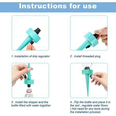 Tropfset, Automatische Pflanzensprinkler, Einstellbares Bewässerungssystem, Bewässerungsgeräte Mit Langsamen Steuerventilen Für Gartenpflanzen Im Innenbereich – Bild 5