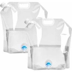 2 Stück Wasserreservoir Faltbare Wassertasche PE Wasserbehälter Faltbare Wasserspeichertasche Wasserblase 10L Trinkwasserkanister Mit Großem Fassungsvermögen 5L Auto Tragbare Trinktaschen Mit Wasserha
