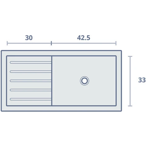 Außenwaschbecken Aus Gehämmertem Beton Cm 80x40x20h Cm Vite Grigio Modell – Bild 4