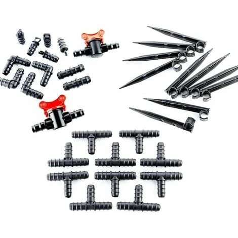 Basispaket Mit 16-mm Zubehör. Für Alle Arten Der Tropf- Oder Tropfen-für-Tropfen-Bewässerung