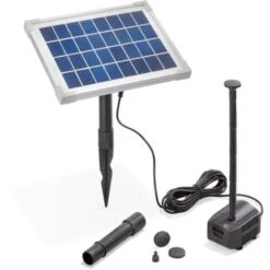 Solar Teichpumpe 5W 250l/h Solarpumpe Gartenteich Springbrunnen Esotec 101909