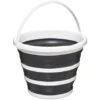 Faltbarer Eimer 10l Weiß Grau - 5 Five Simply Smart