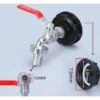 100 Tank Wasserhahn1000L Tank Wasserhahn Regenwasser Wasserhahn, 1/2" IBC Wassertank Adapter Dual Regenwasser Wasserhahn, Legierung Material Wasserhahn Aus PP Grobgewinde 60mm0L