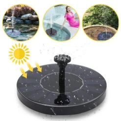 Randaco Solar Springbrunnen Outdoor Solar Teichpumpe Mit 1.5W Solar Panel Solarpumpe Wasserpumpe Fontäne Schwimmender Brunnen Für Gartenteich Springbrunnen Fisch Behälter Kleiner Teich