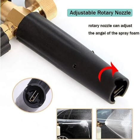 Lavor/Parkside/Spear And Jackson Foam Cannon Hochdruckreiniger Schaumlanze, Messingteile, Einstellbare Konzentration, Einstellbarer Sprühbereich 1 L – Bild 5