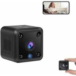 Mini-Spionagekamera, Drahtlose HD-1080P-Überwachungskamera, Geheimer Versteckter Babyphone