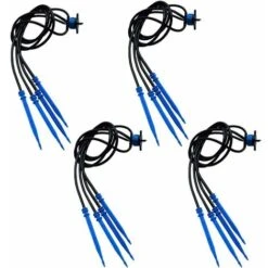 Gartentropfer, 16 Gebogene Pfeiltropfer + 16 3/5-mm-Rohre + 4 Regler Gartenpflanzen-Bewässerungssystem Für Gemüse, Blumen, Obstbäume