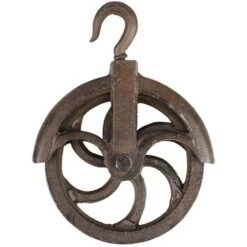 Esschert Design Flaschenzugrolle Braun - Gusseisen