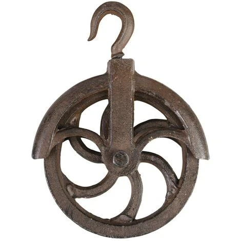 Esschert Design Flaschenzugrolle Braun - Gusseisen