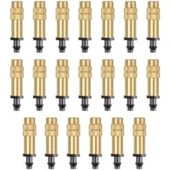 20 Stück Einstellbare Nebeldüsen, Messing Bewässerungsregner, Zerstäuberdüse Tropfbewässerungsregner Messingdüse Für Gewächshaus-/Garten-/Rasenbewässerung