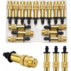 15 Stück Kupfer-Sprühdüse, Einstellbare Sprühdüse, Messing-Sprühdüse, Sprühregner Für Die Gartenbewässerung