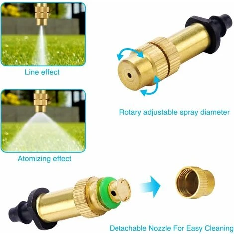 15 Stück Kupfer-Sprühdüse, Einstellbare Sprühdüse, Messing-Sprühdüse, Sprühregner Für Die Gartenbewässerung – Bild 3