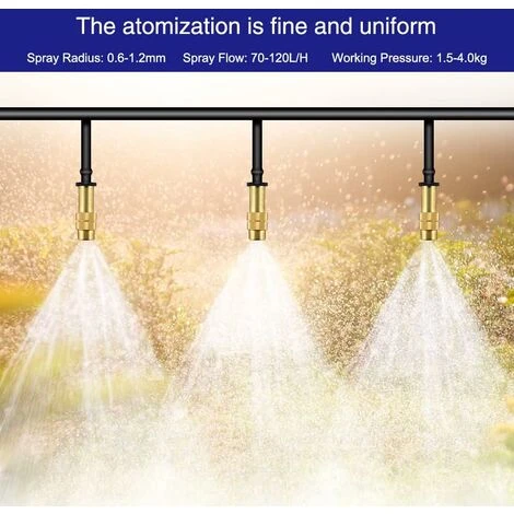 15 Stück Kupfer-Sprühdüse, Einstellbare Sprühdüse, Messing-Sprühdüse, Sprühregner Für Die Gartenbewässerung – Bild 4
