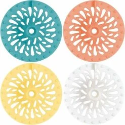 Betterlife 4 Stück Waschbeckenfilter, Silikon Haarfilter, Duschablaufabdeckungen, Ablaufschutz, Silikon Ablauffilter Für Küche, Bad, Wanne