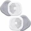 Ablauffilter Für Dusche Und Badewanne, 4er-Set Haarsammler Waschbeckenfilter Mit Saugnapf, Silikon, Mit Saugnapf, Für Waschbecken, Dusche, Wanne Und Badewanne, Farbe: Weiß, Grau