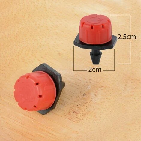 400PCS Verstellbarer Bewässerungstropfer, 1/4'' Automatisches Tropfbewässerungssystem Mikrosprinklertropfer Für Pflanzengewächshaus DIY Garten (Grün) – Bild 2