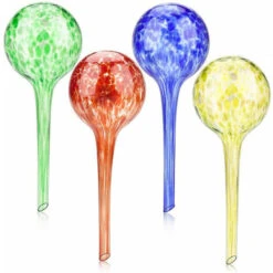 4 Stück Bunte Automatische Bewässerungskugeln Glaspflanzenbewässerungskugeln 7 Cm Durchmesser