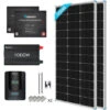 Renogy 200W Komplettes Solarmodul-Kit Mit 100Ah 12V LiFePO4 Lithium Batterie 50Ah2, 1000W 12V Bis 240V Pure Sine Wave Wechselrichter Und 30A MPPT Solarladeregler Für Balkon, Garten, Häuser, Dach