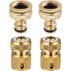 4 Stück Gartenschlauch Wasserhahn Schnellkupplung Für 1/2 Zoll Und 3/4 Zoll Schlauchleitung