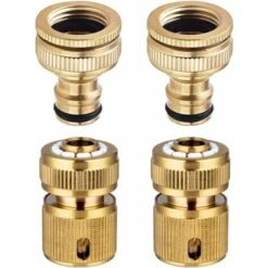 4 Stück Gartenschlauch Wasserhahn Schnellkupplung Für 1/2 Zoll Und 3/4 Zoll Schlauchleitung