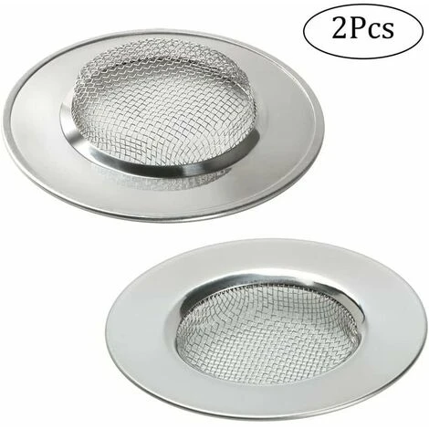 2 Stück Küchenspülensieb, Edelstahl-Spülensieb, Edelstahl-Abflusssieb, Küchenspülensieb, Für Küchenspüle, Badezimmer, Waschbecken, Wannen – Bild 2