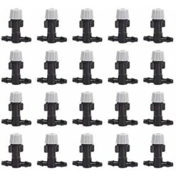 Sprinklerköpfe Düsen,Gardena Bewässerung,Sprinklerköpfe Düsen Zerstäuberdüse Nebeldüsen Mit T- Verbindungen Für Hausgarten Beschlagen Bewässerung 20 Stücke