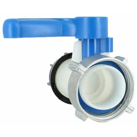 Absperrklappe Mit Schwimmender Aluminiummutter Für 1000-l-IBC-Tank, S75X6-Mutter Und S60X6-Auslass – Bild 3