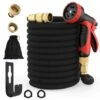 GENTOR Premium Gartenschlauch Flexibler Wasserschlauch Dehnbarer Flexischlauch Schwarz Mit 10 Funktionen 15m