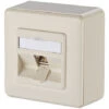 Metz-Connect Anschlussdose E-DAT Modul, Aufputz, Cat. 6A, 8(8), Reinweiß