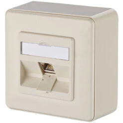 Metz-Connect Anschlussdose E-DAT Modul, Aufputz, Cat. 6A, 8(8), Reinweiß