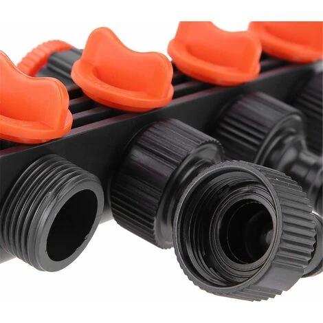 4-Wege-Gartenschlauch-Splitter, Schlauchverbinder, Garten-Bewässerungswerkzeug, Bequemer Gummierter Griff-Wasserhahn-Adapter – Bild 5