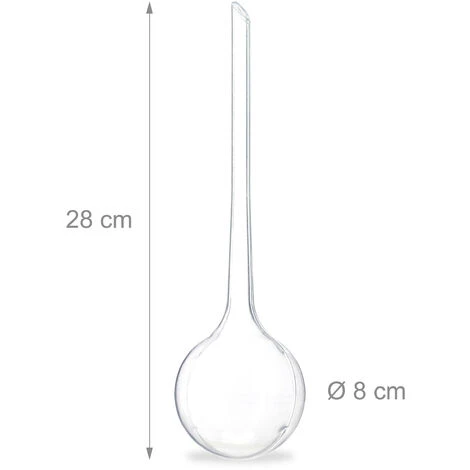 Relaxdays Bewässerungskugeln, 6er Set, Durstkugeln Für Pflanzen, 250 Ml, Kunststoff, Gießkugel, 28 X 8 Cm, Transparent – Bild 4