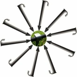 SL.GT Schlauchanker Pfahlanker Bodenbefestigungsklammern Für Gartenschlauch 50 Stück