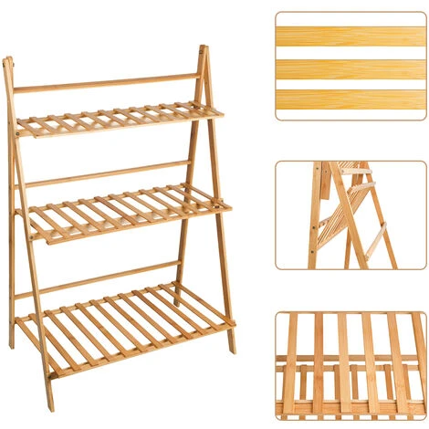 Pflanzenständer Blumenständer Pflanzenregal Pflanzentreppe Für Balkon Drinnen, Wohnzimmer 70x40x96cm – Bild 4