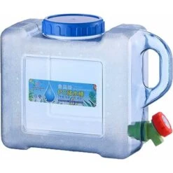 5L Camping Wasserkanister, Wasserbehälter Mit Hahn, Tragbarer Trinkwasserkanister, Wassertank Camping Mit Griffen, Wasserkanister BPA-frei, Für Outdoor Reise Hause Trinkder Speicher-Eimer