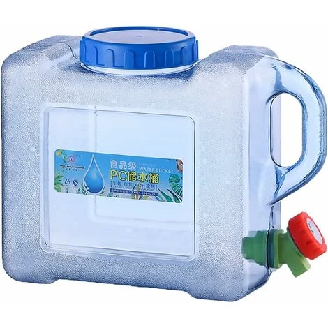 5L Camping Wasserkanister, Wasserbehälter Mit Hahn, Tragbarer Trinkwasserkanister, Wassertank Camping Mit Griffen, Wasserkanister BPA-frei, Für Outdoor Reise Hause Trinkder Speicher-Eimer