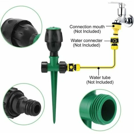Rasensprenger 360° Drehbarer Sprinkler Für 4–7 M Bewässerung Großer FlächenGartensprenger Sprinkler Sprinkler Für Garten/Rasen/Bewässerung – Bild 3
